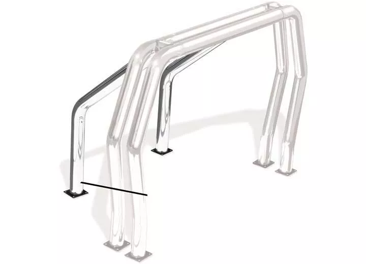 Go Rhino Bed Bars - Kickers - Chrome