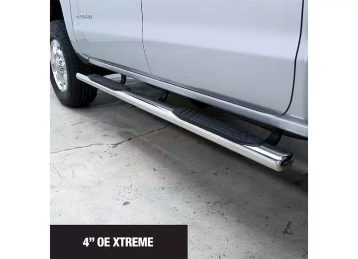 Go Rhino 80in 4in oval side bar 4in o.e. xtreme plus - pol. s/s (brackets sold seperate)