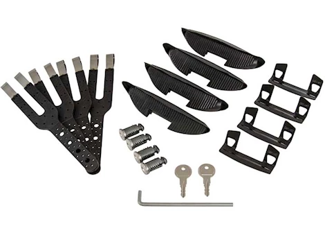 Rhino-Rack USA STEALTHBAR HARDWARE KIT (SHORT STRAP / CUSTOM RUBBER)