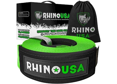 Rhino USA Recovery tree saver strap 4in x 10ft green Main Image