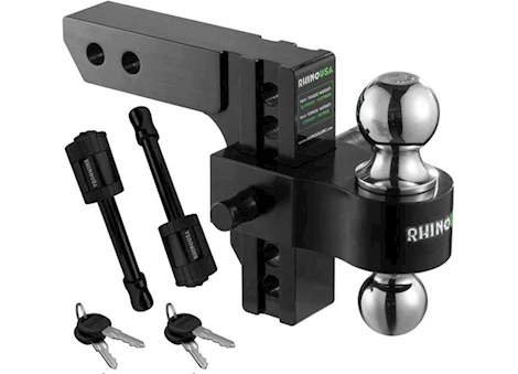 Rhino USA 6IN HEAVY DUTY DROP HITCH - 2IN BLACK