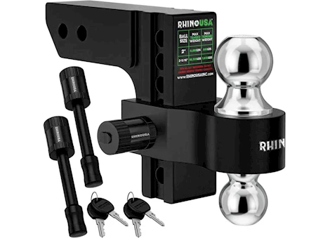 Rhino USA 10IN HEAVY DUTY DROP HITCH - 2IN BLACK