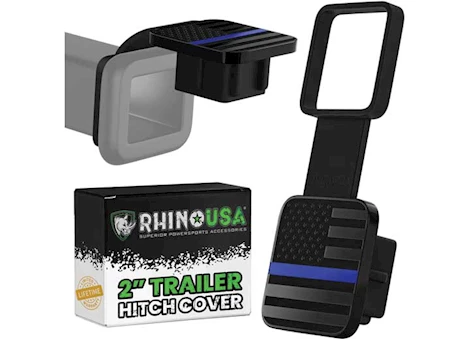 Rhino USA 2in american flag hitch cover - black & blue Main Image