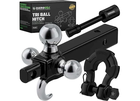 Rhino USA TRI-BALL HITCH FOR 2IN RECEIVERS