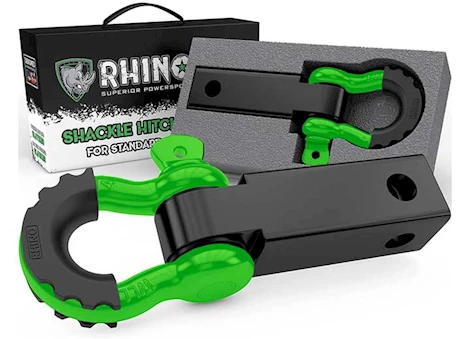 Rhino USA Shackle hitch receiver w/ d-ring green Main Image