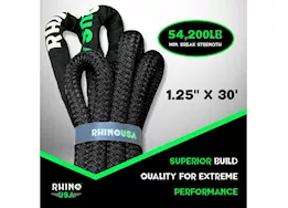 Rhino USA Kinetic energy recovery rope 1.25in x 30ft black