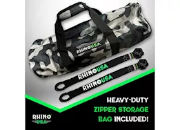 Rhino USA 7/8in x 30ft kinetic rope recovery kit w/soft shackles black