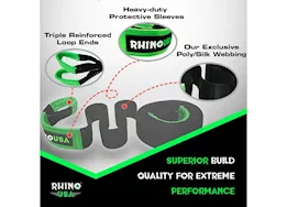 Rhino USA 3in x 20ft ultimate recovery tow strap