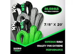 Rhino USA 1in x 30 kinetic energy recovery rope(gray)