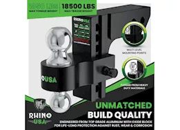 Rhino USA 10in heavy duty drop hitch - 2in black