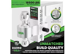 Rhino USA 10in heavy duty drop hitch - 2in black