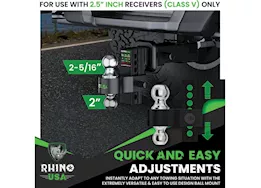 Rhino USA 10in heavy duty drop hitch - 2in black
