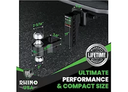 Rhino USA 10in heavy duty drop hitch - 2in black
