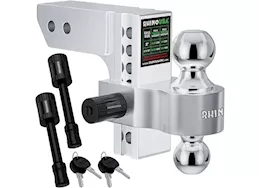 Rhino USA 10in heavy duty drop hitch - 2.5in silver