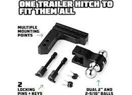 Rhino USA 6in heavy duty drop hitch - 2.5in black