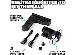 Rhino USA 6in heavy duty drop hitch - 2in black