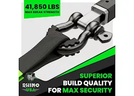 Rhino USA 3/4in d-ring shackle set (2-pack)white