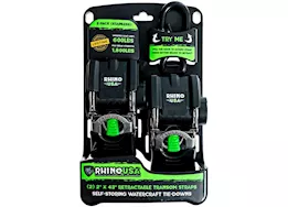 Rhino USA Retractable transom straps (2-pack) stainless