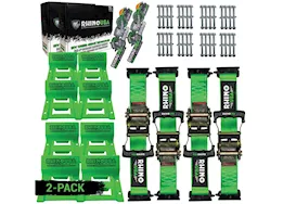 Rhino USA Utv wheel chock tie-down kit (4-wheel kit) green