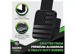 Rhino USA 2in american flag hitch cover - black