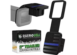 Rhino USA 2in american flag hitch cover - black & blue