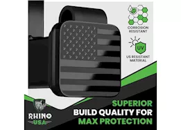 Rhino USA 2in american flag hitch cover - black & green