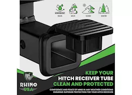 Rhino USA 2in american flag hitch cover - black & green