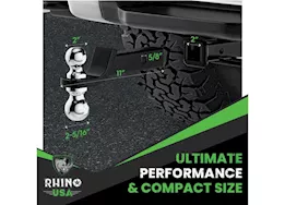 Rhino USA Reversible dual ball 2in & 2-5/1 in hitch - 2in shank