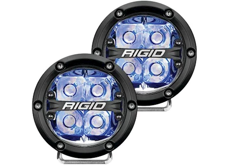Rigid Industries 360-SERIES 4 INCH LED OFF-ROAD SPOT BEAM BLU BACKLIGHT PAIR