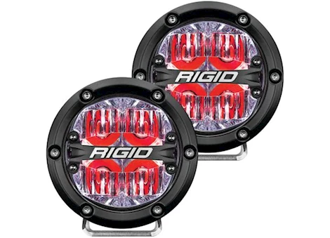 Rigid Industries 360-SERIES 4 INCH LED OFF-ROAD DRIVE BEAM RED BACKLIGHT PAIR