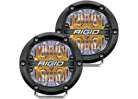 Rigid Industries 360-SERIES 4 INCH LED OFF-ROAD DRIVE BEAM AMBER BACKLIGHT PAIR