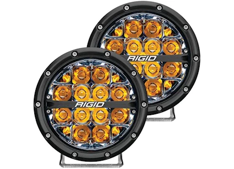 Rigid Industries 360-SERIES 6 INCH LED OFF-ROAD SPOT BEAM AMB BACKLIGHT PAIR