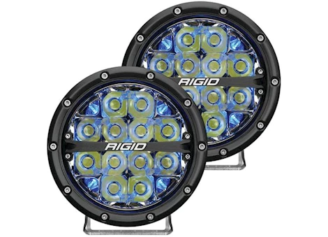 Rigid Industries 360-series 6 inch led off-road spot beam blu backlight pair Main Image