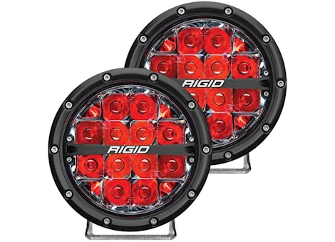 Rigid Industries 360-series 6 inch led off-road spot beam red backlight pair Main Image