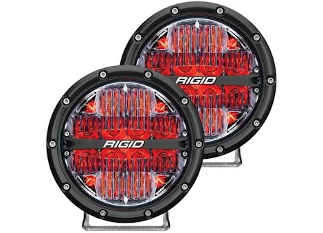 Rigid Industries 360-series 6 inch led off-road drive beam red backlight pair Main Image