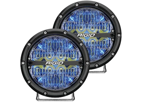 Rigid Industries 360-SERIES 6 INCH LED OFF-ROAD DRIVE BEAM BLUE BACKLIGHT PAIR