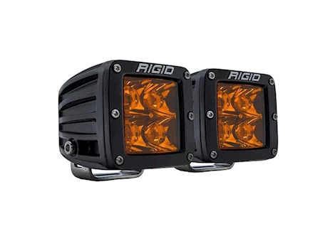 Rigid Industries D-SERIES SPOT WITH AMBER PRO LENS PAIR