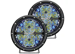 Rigid Industries 360-series 6 inch led off-road spot beam blu backlight pair