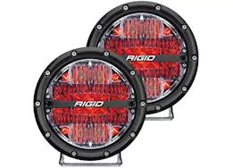 Rigid Industries 360-series 6 inch led off-road drive beam red backlight pair