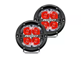 Rigid Industries 360-series 4 inch led off-road spot beam red backlight pair