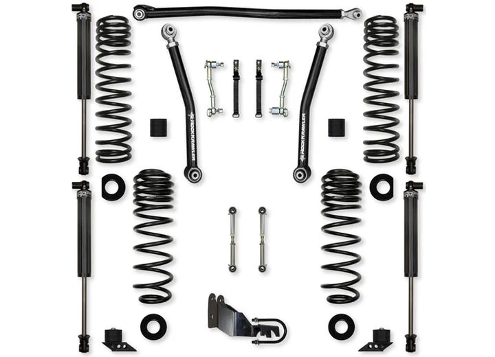 Rock Krawler Suspension 21-c wrangler jlu 4-dr [4xe] 3.5 in flex system - stage 1 front and rear Main Image