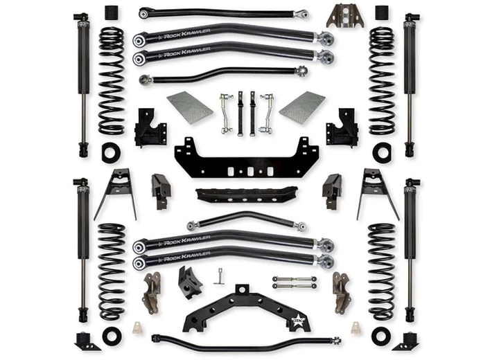 Rock Krawler Suspension 21-C WRANGLER JLU 4-DR [4XE] 3.5 IN X FACTOR X2 LONG ARM SUSPENSION - STAGE 1 FR