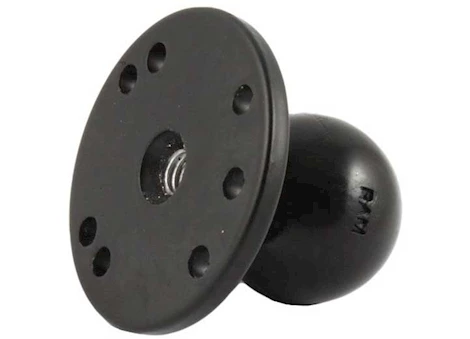 RAM MOUNTS BALL ADAPTER W/ ROUND PLATE AND 3/8IN-16 THREADED HOLE