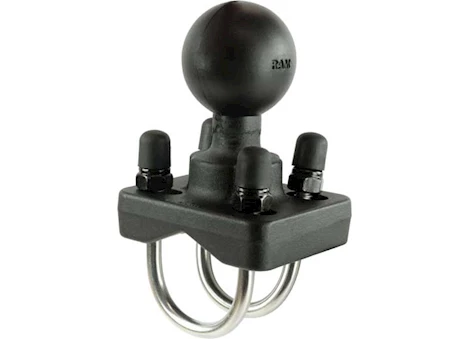 RAM MOUNTS DOUBLE U-BOLT BALL BASE FOR 1IN - 1.25IN RAILS