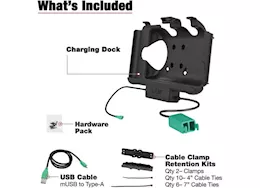 Ram Mount Ez-roll'r dock power & data w/2 usb-a female sockets for samsung tab active2/tab active3 unpkd