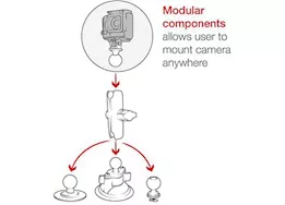 Ram mounts action camera universal ball adapter