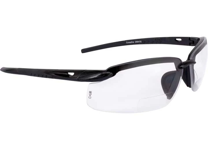 Radians, INC Es5 bifocal safety eyewear, pearl gray frame, clear lens, 1.5 diopter Main Image