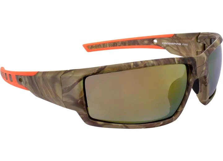 Radians, INC CUMULUS PREMIUM SAFETY EYEWEAR, CAMO FRAME, GOLD MIRROR LENS