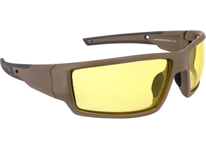 Radians, INC Cumulus premium safety eyewear, tan sde frame, hd yellow lens Main Image