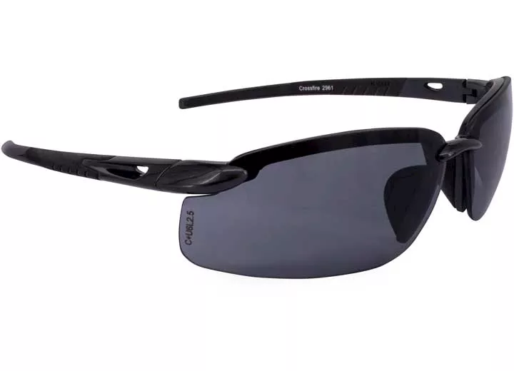 Radians, INC Es5 premium safety eyewear, pearl black frame, smoke lens